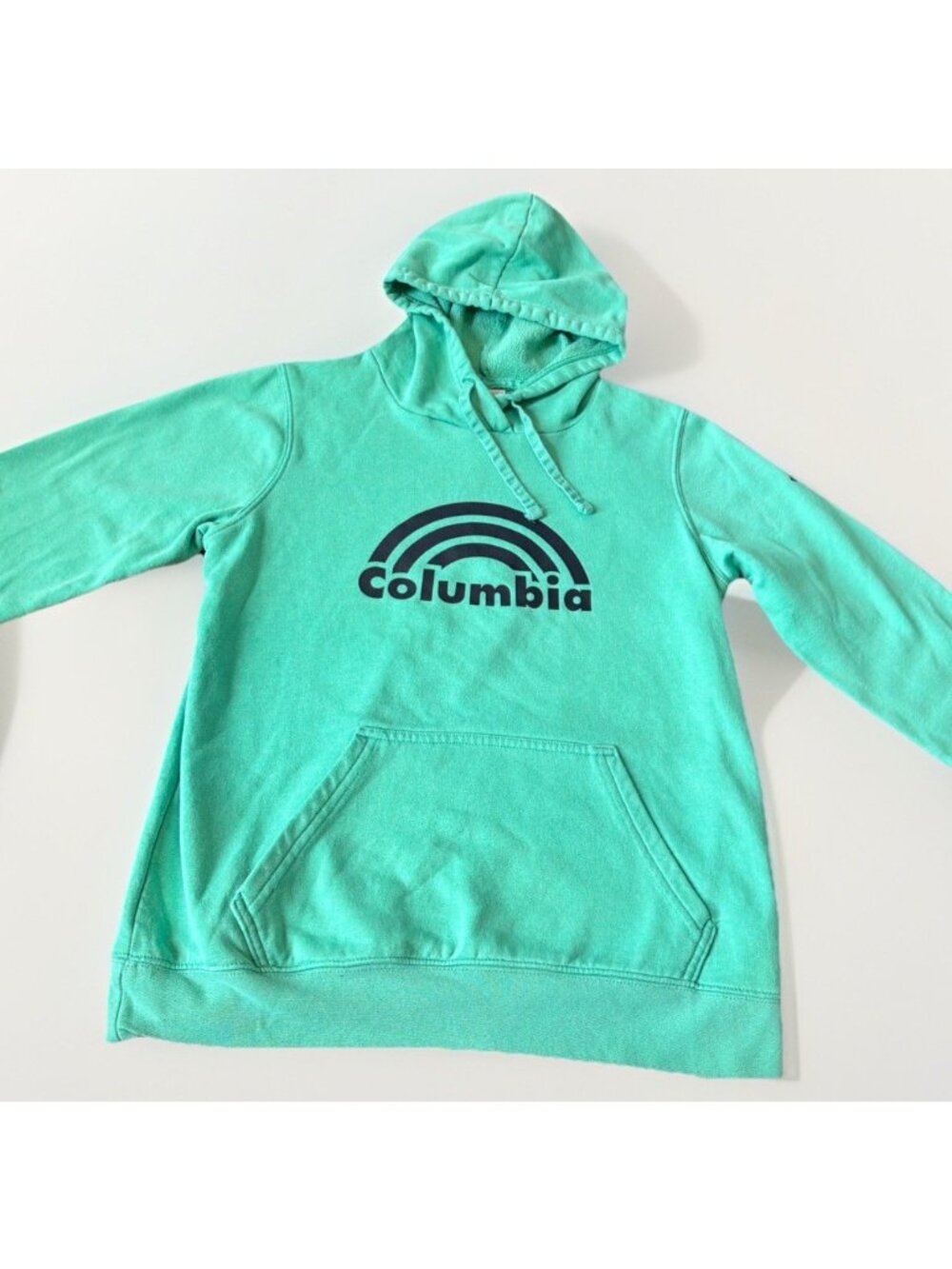 COLUMBIA Turquoise Trek Graphic Hoodie Women’s Size Small